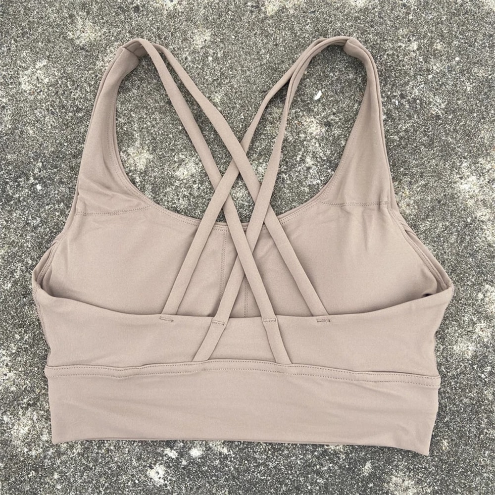 High Support Womens Gym & Yoga Sports Bra with Cross Back Straps