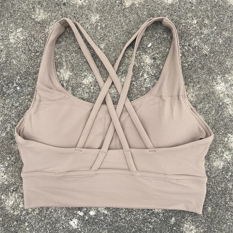 High Support Womens Gym & Yoga Sports Bra with Cross Back Straps