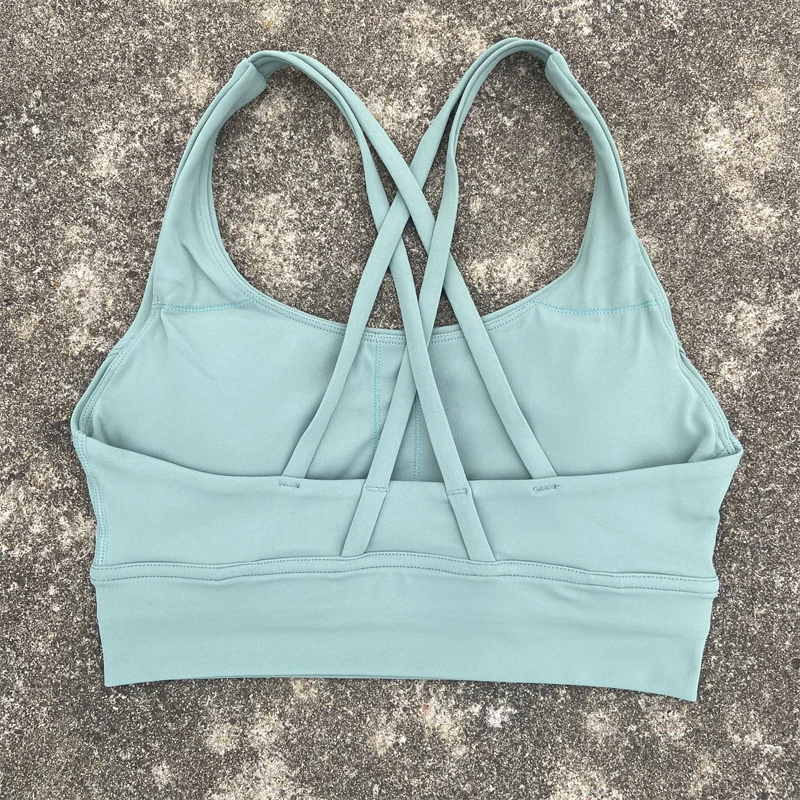 High Support Womens Gym & Yoga Sports Bra with Cross Back Straps