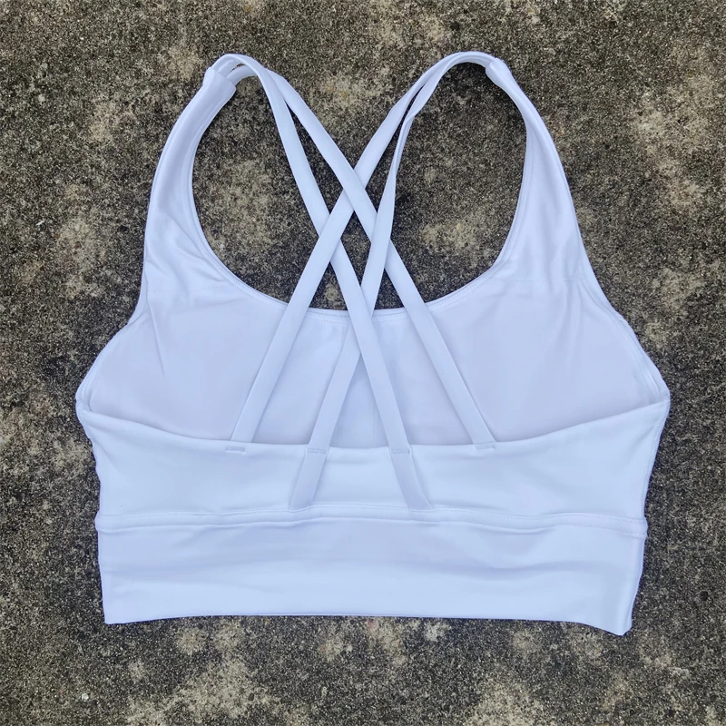 High Support Womens Gym & Yoga Sports Bra with Cross Back Straps