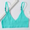 Seamless Wireless Bralette Crop Top U Back Ribbed Comfort Bra 9