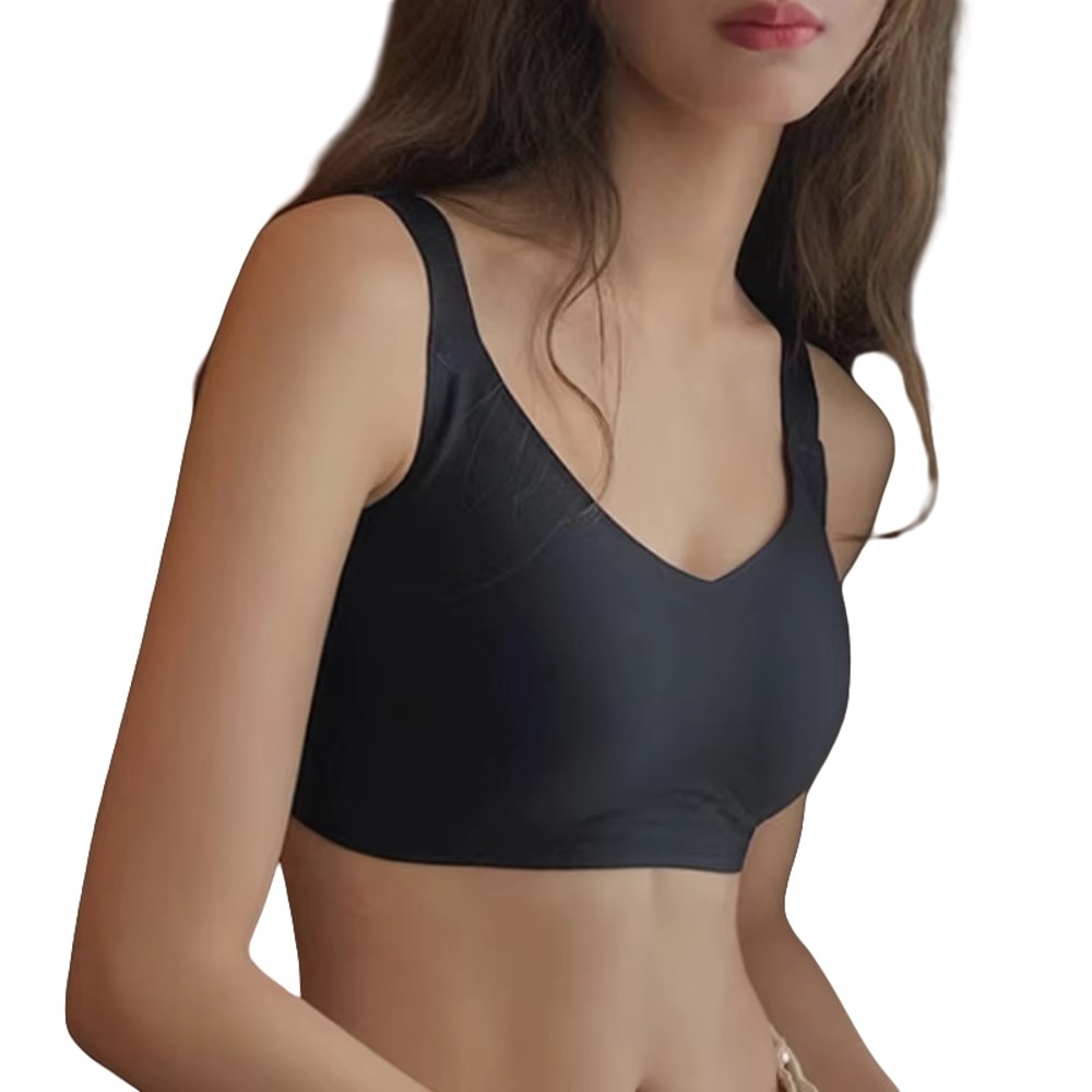 Push Up Seamless Bra Wide Adjustable Straps Plus Size Wireless Bra Comfort Lingerie