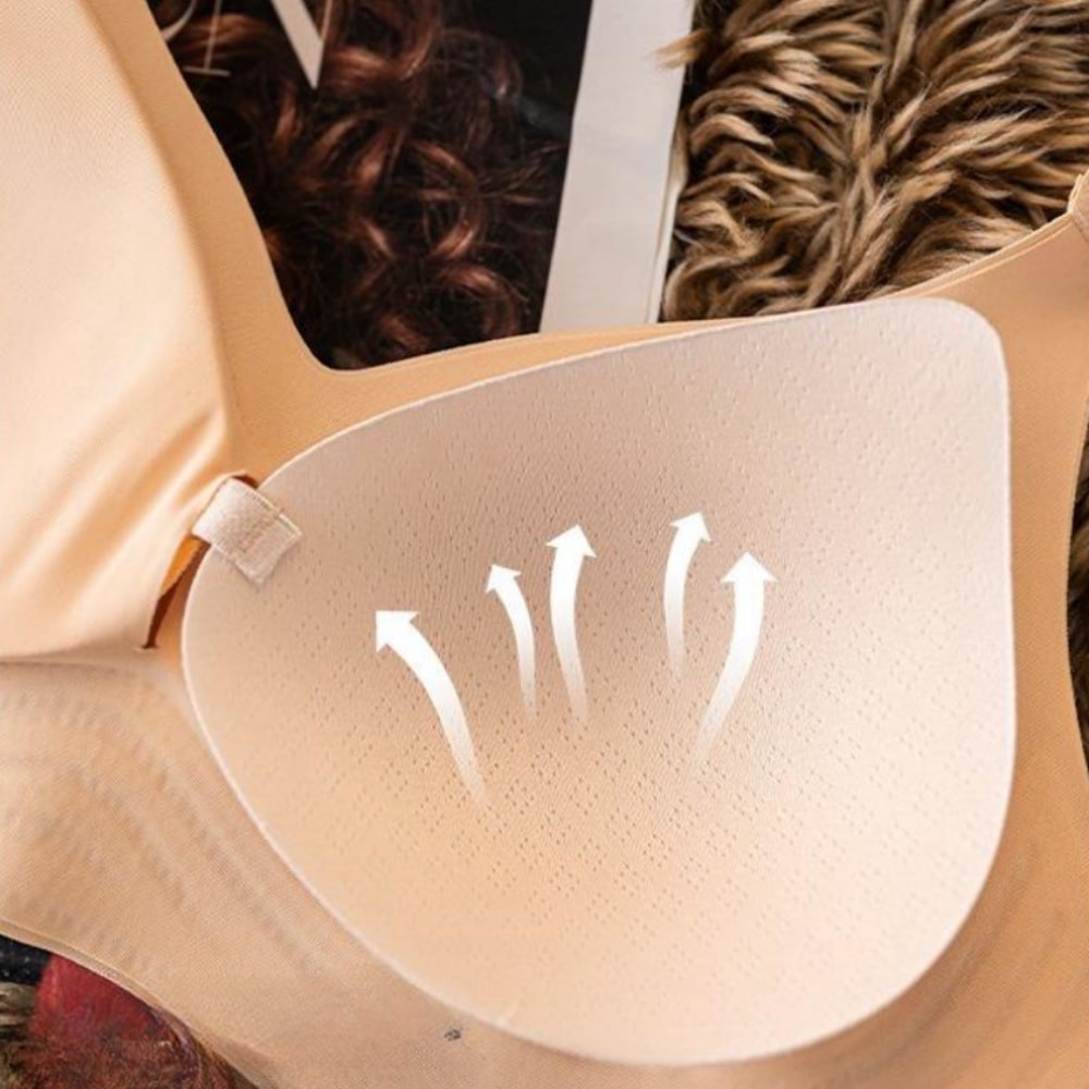 Push Up Seamless Bra Wide Adjustable Straps Plus Size Wireless Bra Comfort Lingerie