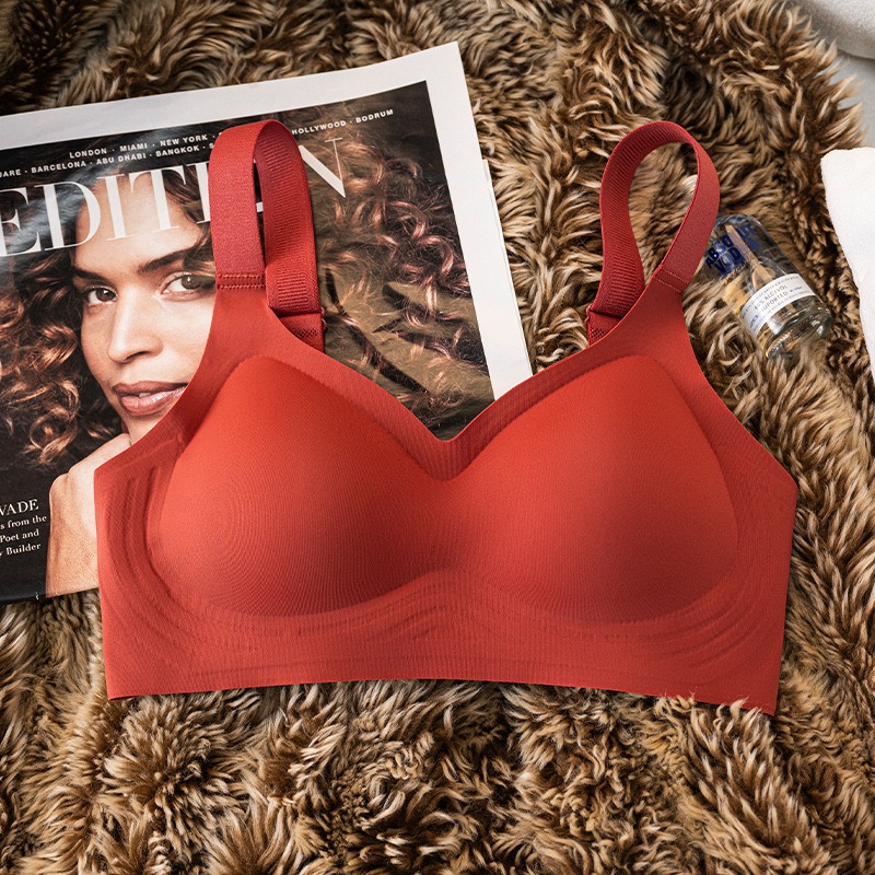 Push Up Seamless Bra Wide Adjustable Straps Plus Size Wireless Bra Comfort Lingerie