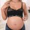 Maternity To Nursing Lace Trim Ribbed Bra Easy Clip Down 1