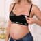Maternity To Nursing Lace Trim Ribbed Bra Easy Clip Down 3