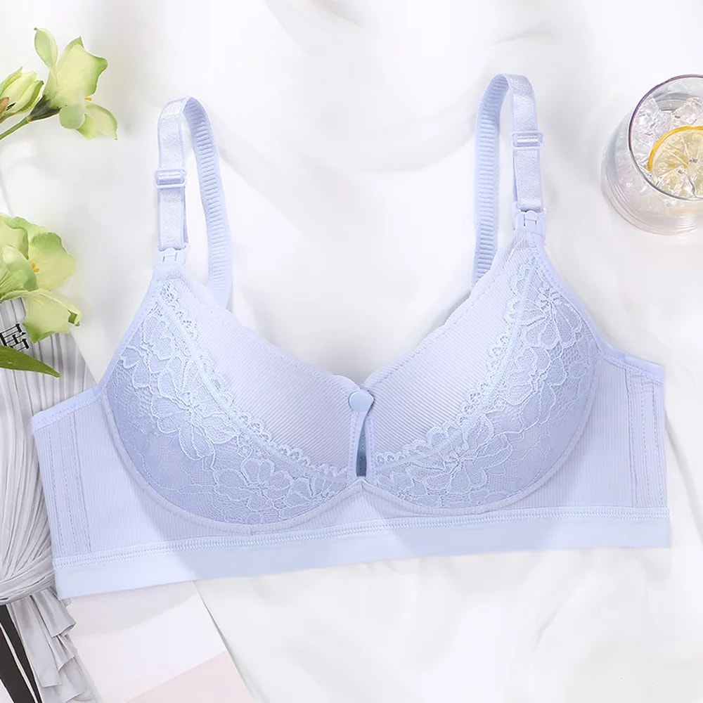 Aura Comfort Wireless Nursing Bra Anti Sagging Cotton Breastfeeding Bra for Pregnancy and Postpartum
