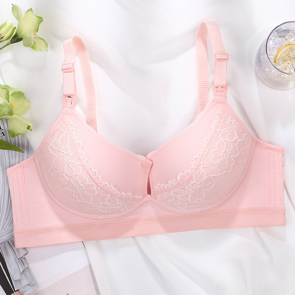 Aura Comfort Wireless Nursing Bra Anti Sagging Cotton Breastfeeding Bra for Pregnancy and Postpartum