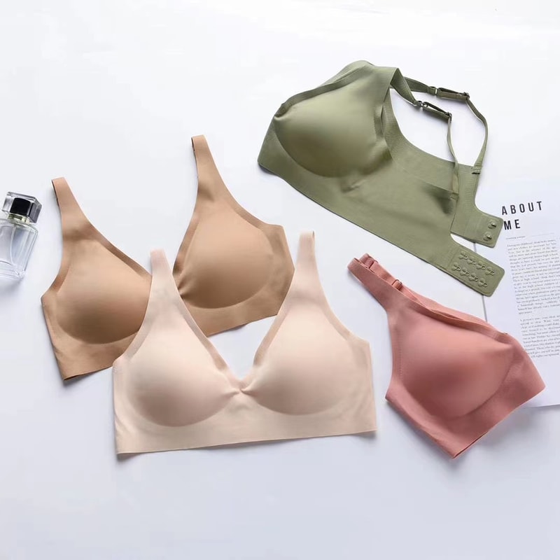 Wireless Deep V Seamless Comfort Bra For Small Chest Support 1