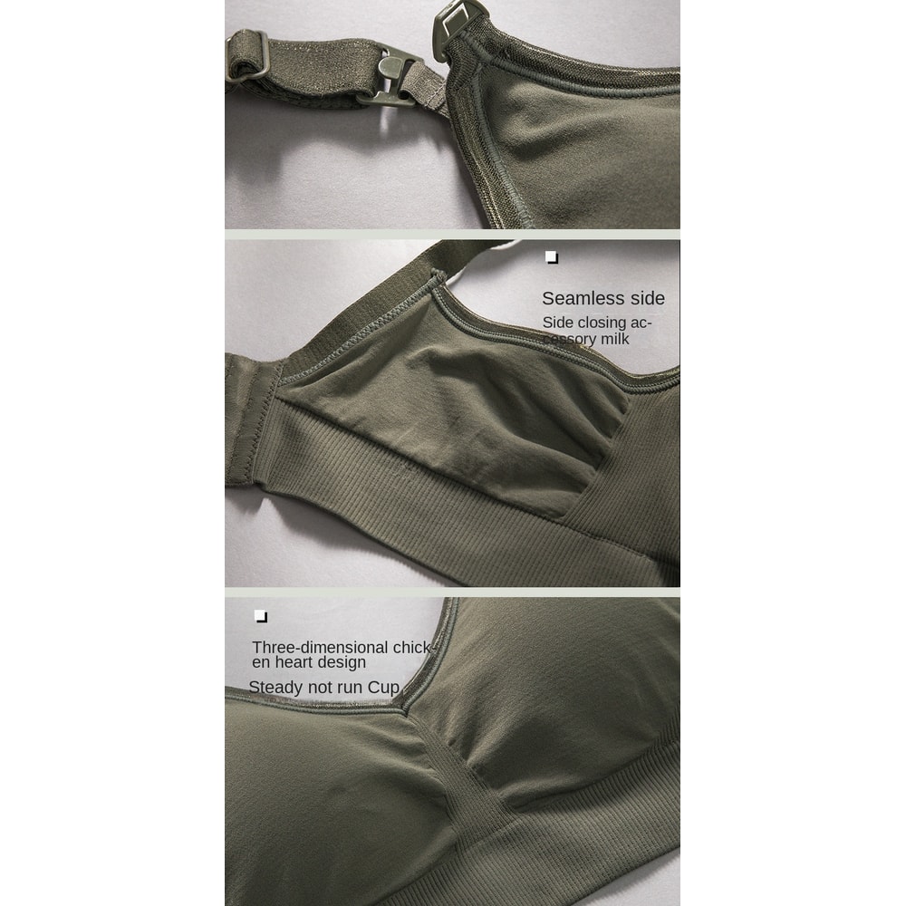 Everyday Comfort Front Clip Maternity Nursing Bra Seamless Wire Free Nursing Bra Support 3