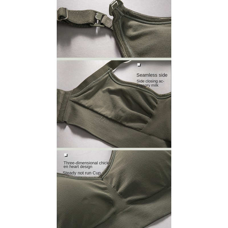 Everyday Comfort Front Clip Maternity Nursing Bra Seamless Wire Free Nursing Bra Support 3