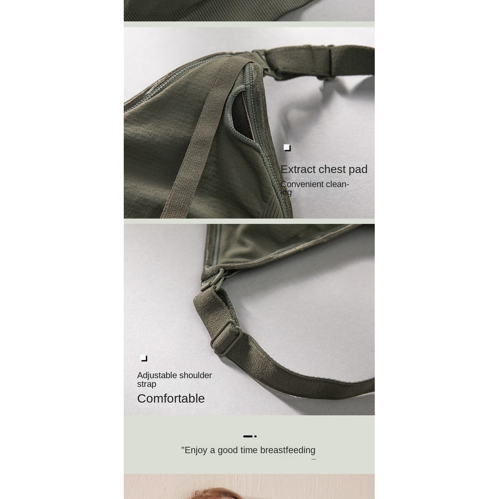Everyday Comfort Front Clip Maternity Nursing Bra Seamless Wire Free Nursing Bra Support 4