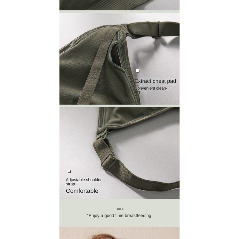Everyday Comfort Front Clip Maternity Nursing Bra Seamless Wire Free Nursing Bra Support 4