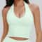 Womens High Support Seamless Yoga Sports Bra with Push Up & Open Back
