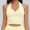 Womens High Support Seamless Yoga Sports Bra with Push Up & Open Back
