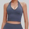 Womens High Support Seamless Yoga Sports Bra with Push Up & Open Back