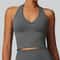 Womens High Support Seamless Yoga Sports Bra with Push Up & Open Back