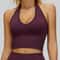 Womens High Support Seamless Yoga Sports Bra with Push Up & Open Back