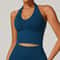 Womens High Support Seamless Yoga Sports Bra with Push Up & Open Back