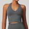 Womens High Support Seamless Yoga Sports Bra with Push Up & Open Back