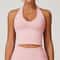 Womens High Support Seamless Yoga Sports Bra with Push Up & Open Back