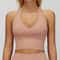 Womens High Support Seamless Yoga Sports Bra with Push Up & Open Back