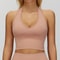 Womens High Support Seamless Yoga Sports Bra with Push Up & Open Back