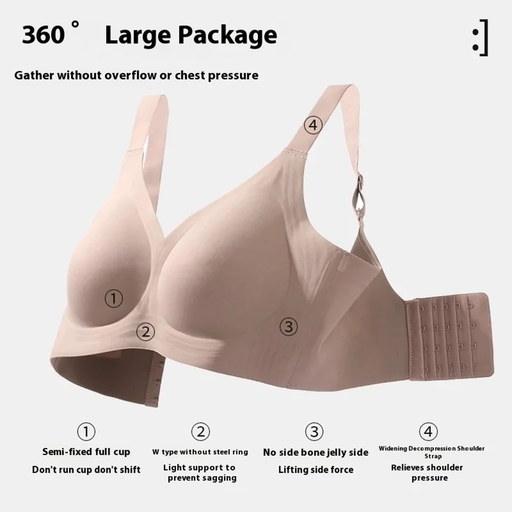 ComfortCurve Plus Size Seamless Wireless Minimizer PushUp Bra