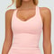 Ultra Fit Women Yoga Tank Top with Removable Chest Pad Fitness Bra Halter Activewear