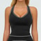 Ultra Fit Women Yoga Tank Top with Removable Chest Pad Fitness Bra Halter Activewear