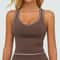 Ultra Fit Women Yoga Tank Top with Removable Chest Pad Fitness Bra Halter Activewear