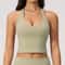 Womens Hanging Neck High Support Sports Bra Backless Gym Yoga Workout Top 2
