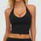 Womens Hanging Neck High Support Sports Bra Backless Gym Yoga Workout Top 3