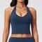 Womens Hanging Neck High Support Sports Bra Backless Gym Yoga Workout Top 7