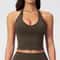 Womens Hanging Neck High Support Sports Bra Backless Gym Yoga Workout Top 8