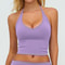 Womens Hanging Neck High Support Sports Bra Backless Gym Yoga Workout Top 9