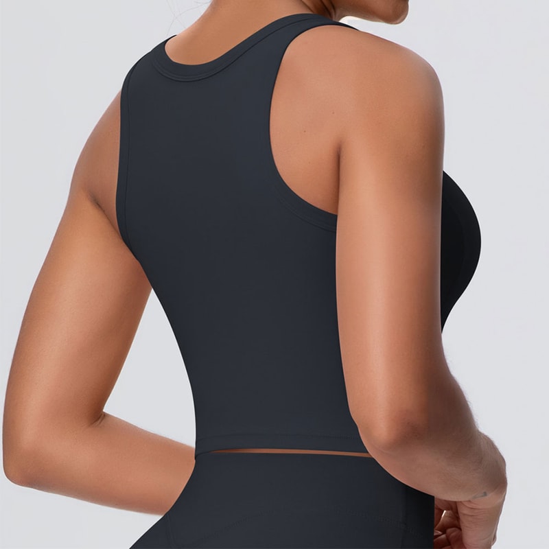 Womens Open Back Push Up Sports Bra Tank Top Yoga & Workout Support