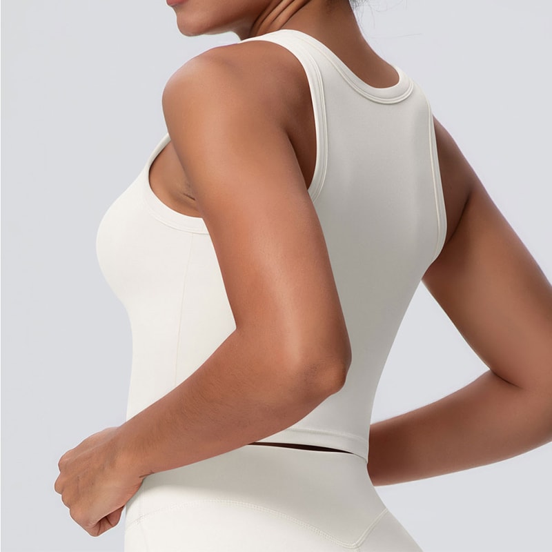 Womens Open Back Push Up Sports Bra Tank Top Yoga & Workout Support