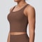 Womens Open Back Push Up Sports Bra Tank Top Yoga & Workout Support