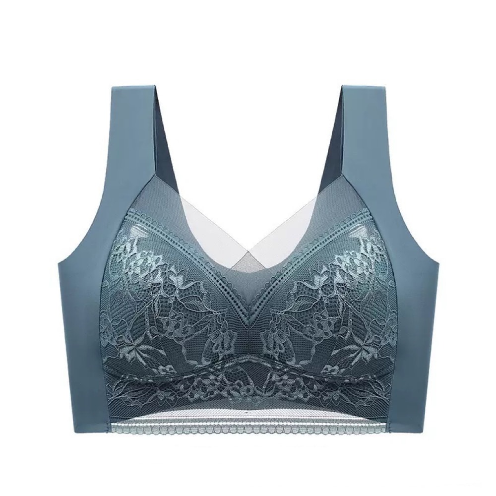Plus Size Seamless Comfort Bra Ice Silk Anti Sag Support Vest 4