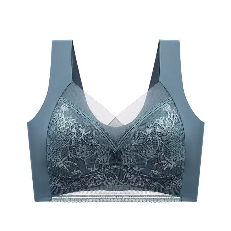 Plus Size Seamless Comfort Bra Ice Silk Anti Sag Support Vest 4