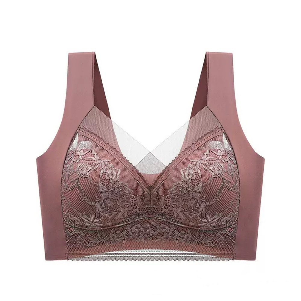 Plus Size Seamless Comfort Bra Ice Silk Anti Sag Support Vest 5