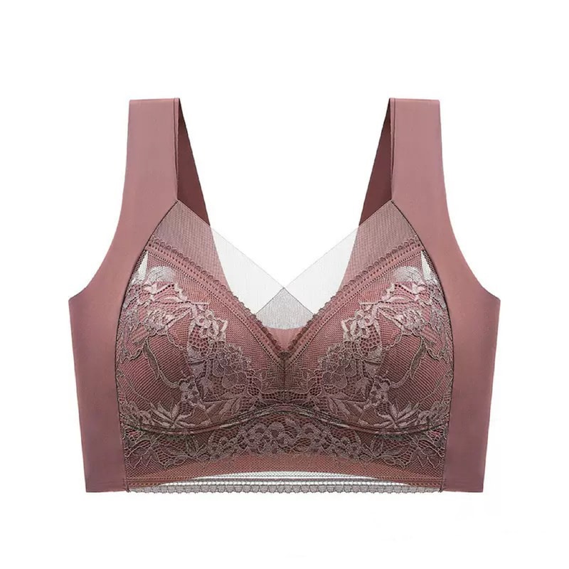Plus Size Seamless Comfort Bra Ice Silk Anti Sag Support Vest 5