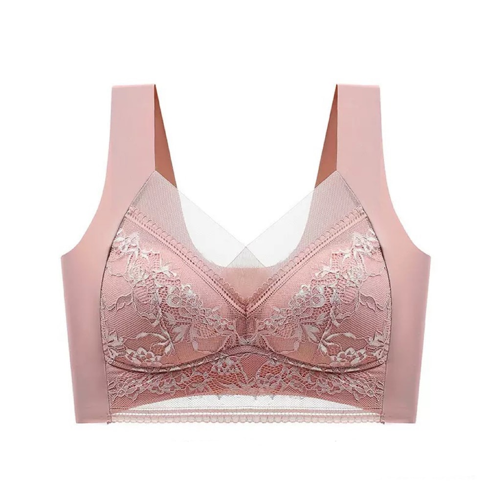Plus Size Seamless Comfort Bra Ice Silk Anti Sag Support Vest 6