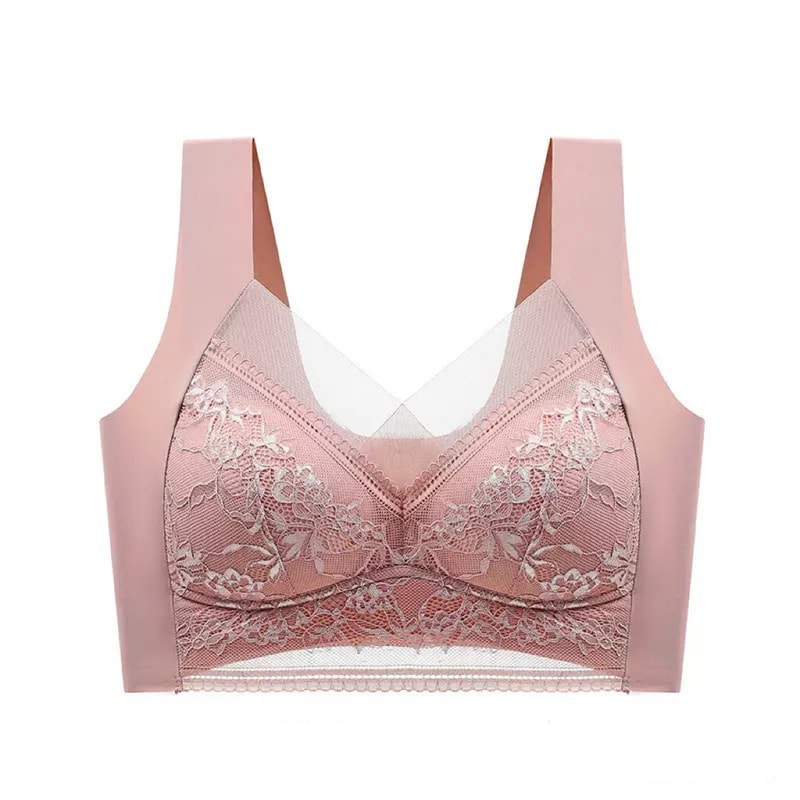 Plus Size Seamless Comfort Bra Ice Silk Anti Sag Support Vest 6