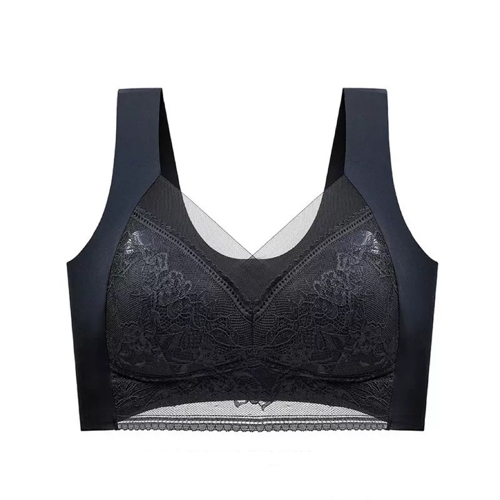 Plus Size Seamless Comfort Bra Ice Silk Anti Sag Support Vest 7