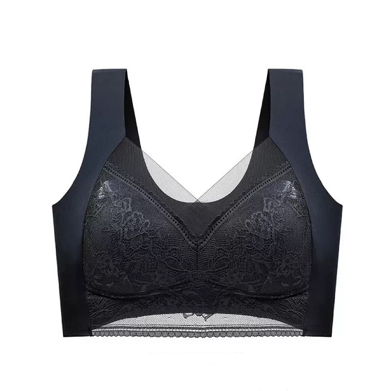 Plus Size Seamless Comfort Bra Ice Silk Anti Sag Support Vest 7