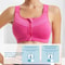 Plus Size High Support Front Zipper Sports Bra with Adjustable Racerback