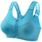Plus Size High Support Front Zipper Sports Bra with Adjustable Racerback