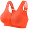 Plus Size High Support Front Zipper Sports Bra with Adjustable Racerback